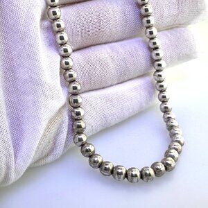 925 Sterling Silver 16.5" Rope Chain Beaded Necklace